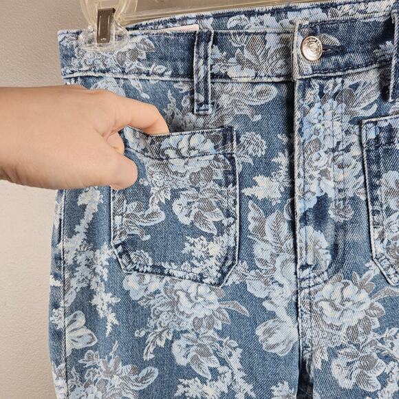 Gap × LoveShackFancy High Rise Floral 70s Flare Jeans 26 R - Picture 4 of 8